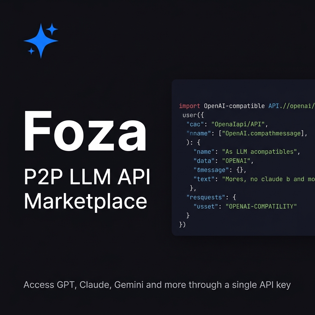 Api Afza Foza — P2P LLM API Marketplace